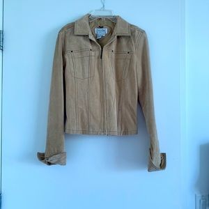 Suede Leather Moto Jacket S